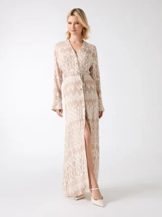 Britney maxi-jurk met monogram