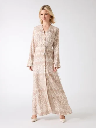 Britney maxi-jurk met monogram