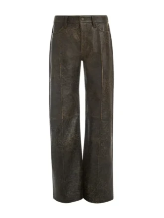 Broek van gekraakt leer