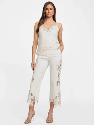 Brooke gehaakte bloemen-cami-top