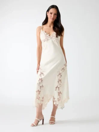 Brooke gehaakte midi-jurk met bloemenprint