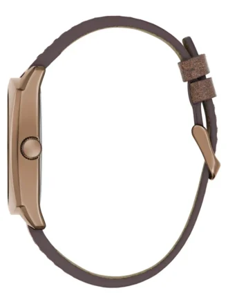 Bruin en blauw lederen multifunctioneel horloge