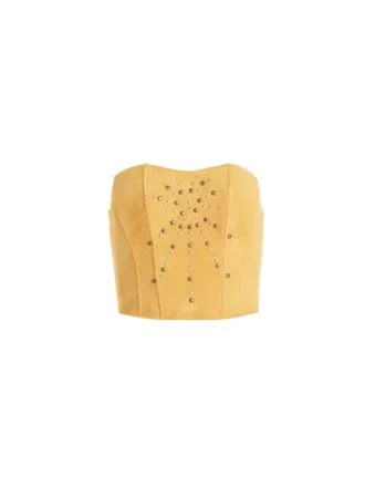 Bustiertop met vetersluiting