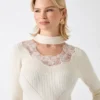 Candice-trui-jurk met kanten rand Candice-trui-jurk met kanten rand