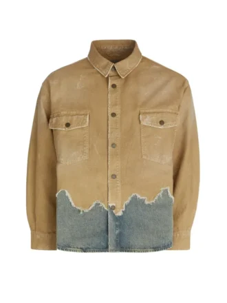 Canvas overhemd met distressed look