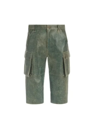 Cargo-broek van gekraakt leer