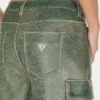 Cargo-broek van gekraakt leer