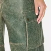 Cargo-broek van gekraakt leer