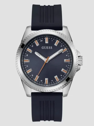 Champ zwart analoog siliconenhorloge
