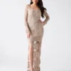 Charli gehaakte maxi-jurk Charli gehaakte maxi-jurk