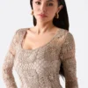 Charli gehaakte maxi-jurk Charli gehaakte maxi-jurk