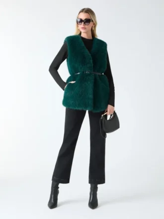 Chloe gilet van imitatiebont