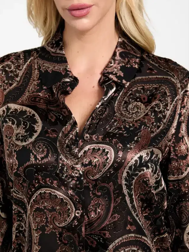 Clarisse oversized overhemd met paisley-print Clarisse oversized overhemd met paisley-print