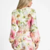 Colette top met V-hals en strik Colette top met V-hals en strik