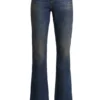 Contrasterende denim flare broek Contrasterende denim flare broek