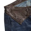 Contrasterende denim flare broek Contrasterende denim flare broek