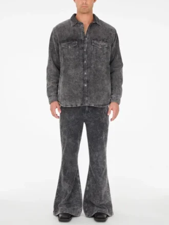 Corduroy broek met wijde pijpen