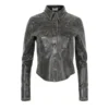 Crackle leren jas