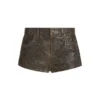 Crackle leren short