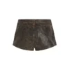 Crackle leren short