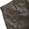 Crackle leren short