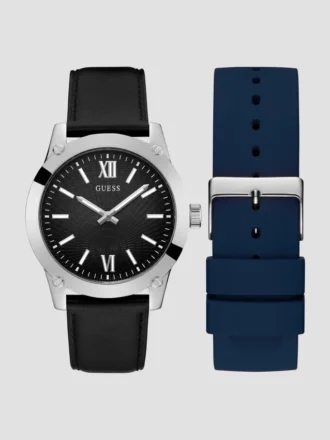 Crescent zilverkleurig siliconen analoog horloge