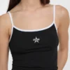 Crop-top met geborduurde ster
