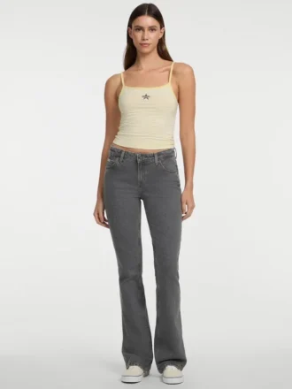 Crop top met geborduurde ster