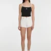 Crop-top met geborduurde ster