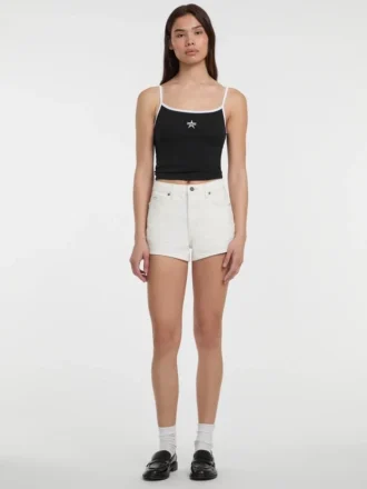 Crop-top met geborduurde ster