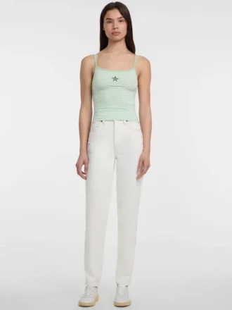 Crop top met geborduurde ster Crop top met geborduurde ster
