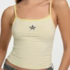 Crop top met geborduurde ster