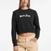Cropped sweatshirt with flower logo
