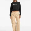 Cropped sweatshirt with flower logo