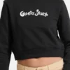 Cropped sweatshirt with flower logo