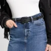 Dakota Skinny-riem met strass