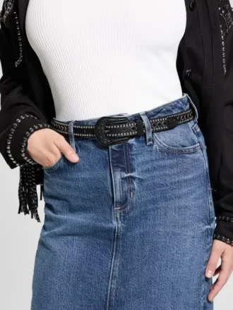 Dakota Skinny-riem met strass