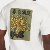 David T-shirt met bloemenapplicatie