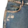 Denim broek met bloemenprint
