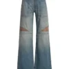 Denim broek met lage taille en wijde pijpen Denim broek met lage taille en wijde pijpen