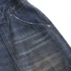 Denim broek met lage taille en wijde pijpen