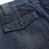 Denim broek met lage taille en wijde pijpen