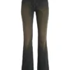 Denim broek met oogjes en lage taille