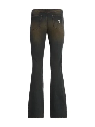 Denim broek met oogjes en lage taille
