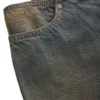 Denim broek met oogjes en lage taille