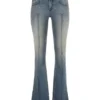 Denim broek met uitlopende pijpen Denim broek met uitlopende pijpen