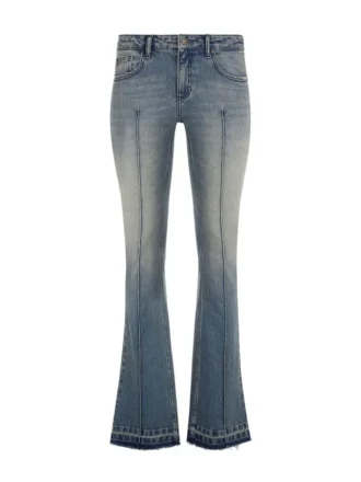 Denim broek met uitlopende pijpen