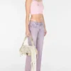 Denim broek met uitlopende pijpen Denim broek met uitlopende pijpen