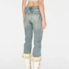 Denim broek met uitlopende pijpen Denim broek met uitlopende pijpen