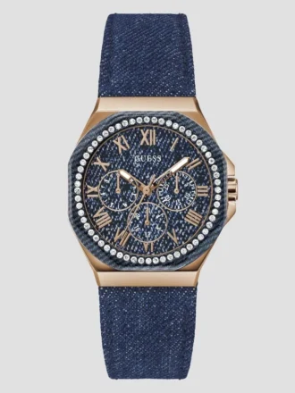 Denim chronograafhorloge